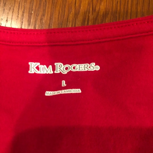 Red Ladies Casual Shirt by Kim Rogers, goes nice with a pair of blue jeans - Picture 4 of 4